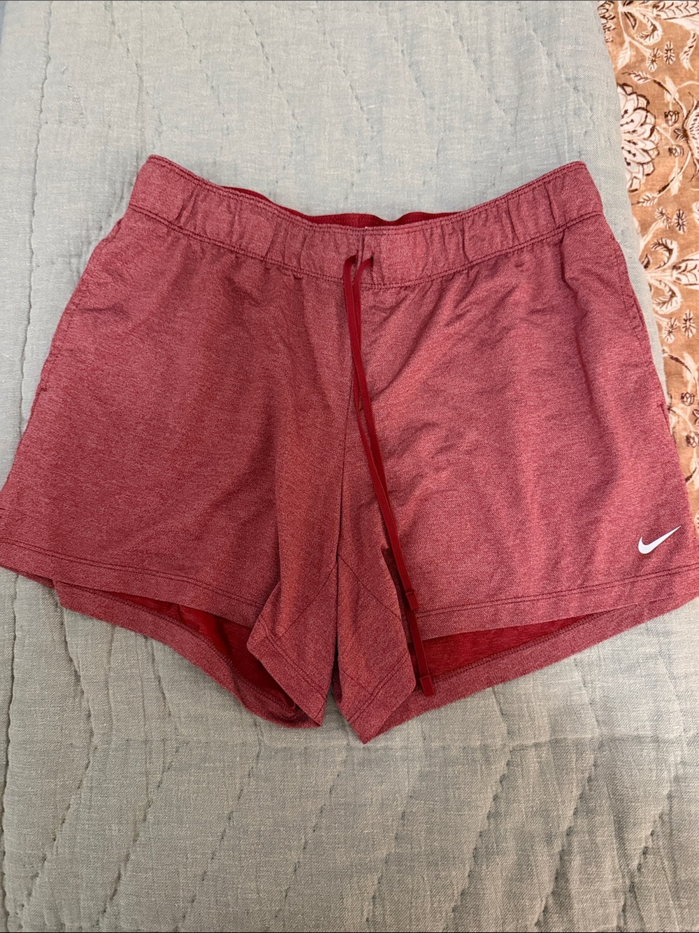 Nike Women's Red Heather Athletic Shorts